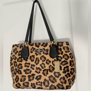 Coach Leopard Print carryall tote